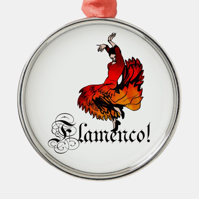 Flamenco-Tänzer Ornament Aus Metall (Vorne)