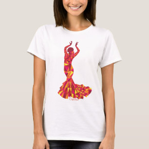 Flamenco-Tänzer-Reise-Grafik-T-Shirt T-Shirt