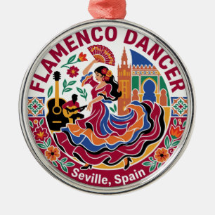 Flamenco-Tänzer Spanien Ornament Aus Metall