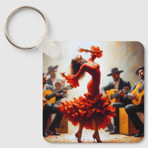 Flamenco-Tänzer Spanische Musikband Schlüsselanhänger