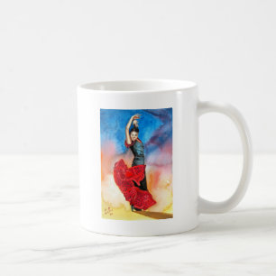 FLAMENCO-TÄNZER-Wasserfarbe Tasse