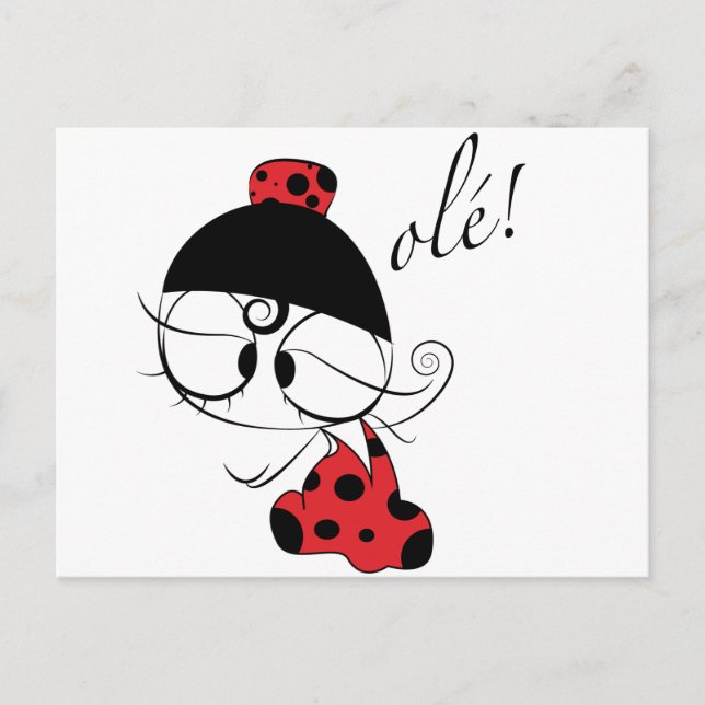 Flamenco-Tänzerin! Postkarte (Vorderseite)