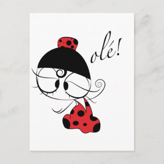 Flamenco-Tänzerin! Postkarte