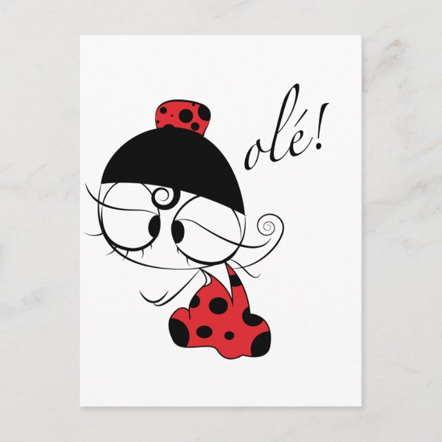 Flamenco-Tänzerin! Postkarte (Vorderseite)