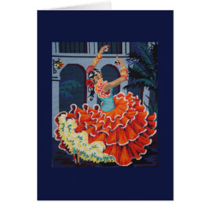 Flamenco-Tänzerkarte