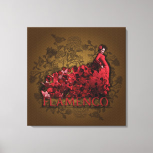 Flamenco - ummantelte Canvas Leinwanddruck