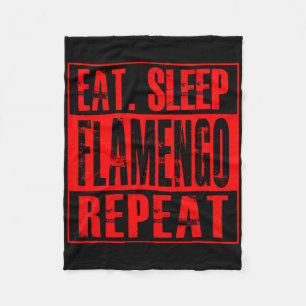 Flamengo Fußball - T-Shirt Eat Sleep Flamengo Repe Fleecedecke
