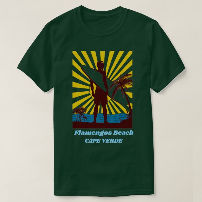 Flamengos Beach für Strandurlauber T-Shirt (Design vorne)