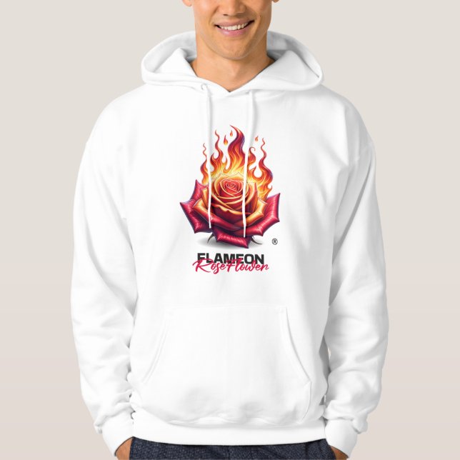 FLAMEON®Bold Flame Graphic Hoodie Urban Streetwear (Vorderseite)