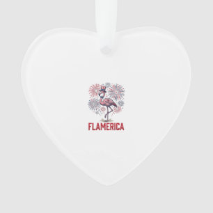 Flamerica Flamingo Patriotisches Vintage-Shirt-Des Ornament