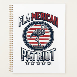 Flamerikanischer Patriot Flamingo Vintage Vektor Planer