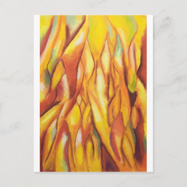 Flames (abstrakter Expressionismus) Postkarte (Vorderseite)