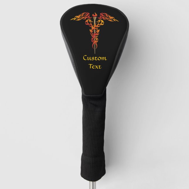 Flames Caduceus Golf Headcover (Vorderseite)