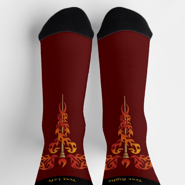 Flames Caduceus Socken (Oben)
