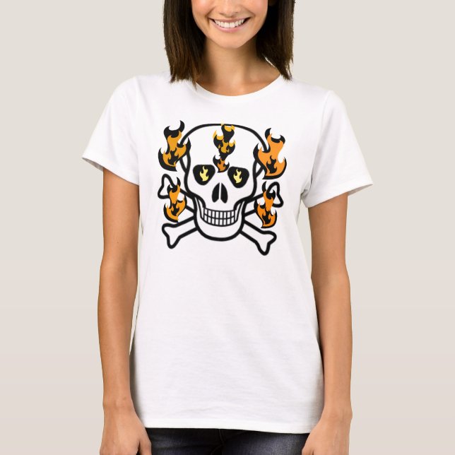 FLAMES-GRAFIKDRUCK T-Shirt (Vorderseite)