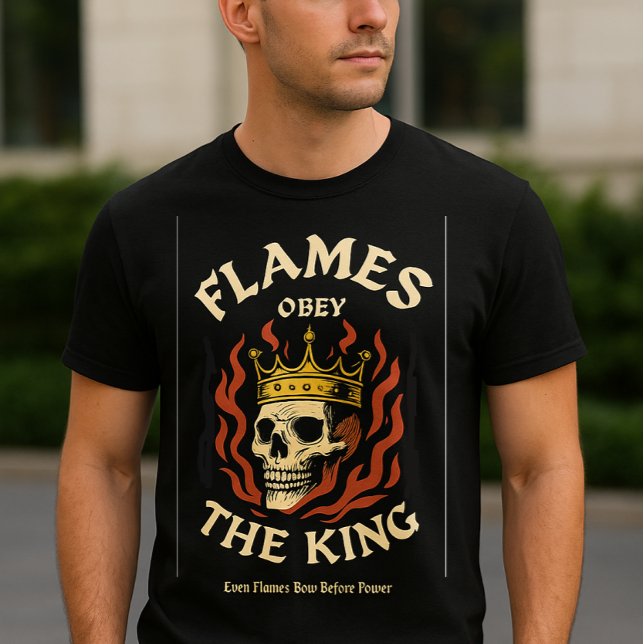 Flames Obey The King | Savage Alpha Gym T-Shirt  (Von Creator hochgeladen)