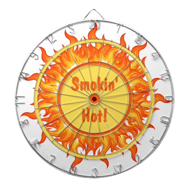Flames of Fire Personalized Dartscheibe (vorne)