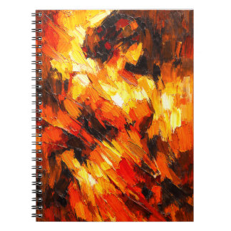 Flames of Passion Abstract Art Notebook Notizblock