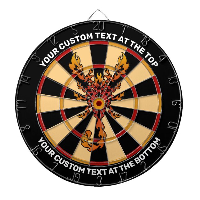 Flames Scorpion Dartboard mit benutzerdefiniertem  Dartscheibe (vorne)