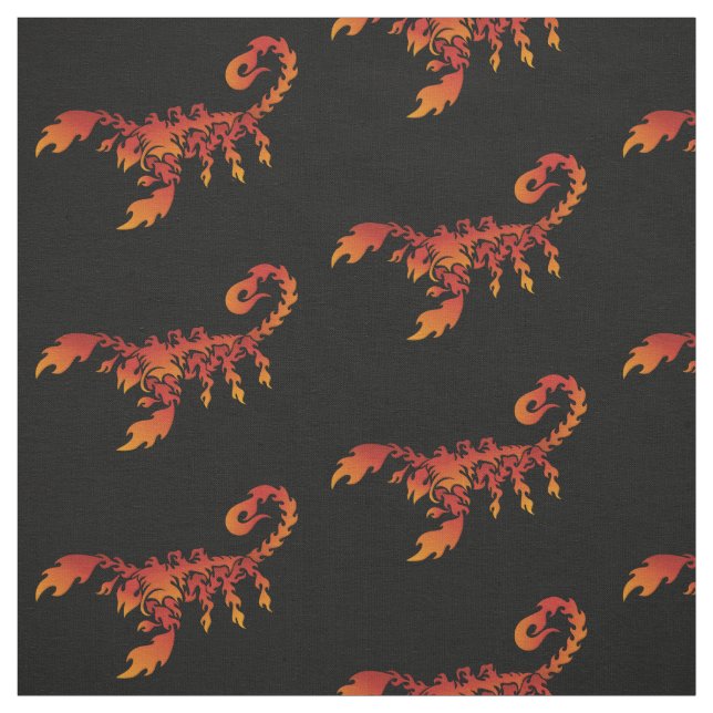 Flames Scorpion Muster Fabric Stoff (Muster)