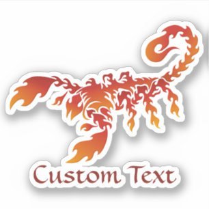 Flames Scorpion Sticker