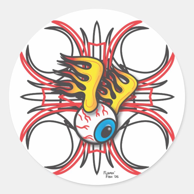 Flamin' Eye Sticker (Vorderseite)