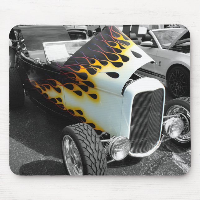 Flamin-Frisierte Auto Mousepad (Vorne)