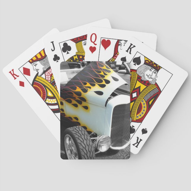 Flamin-Frisierte Auto Spielkarten (Rückseite)