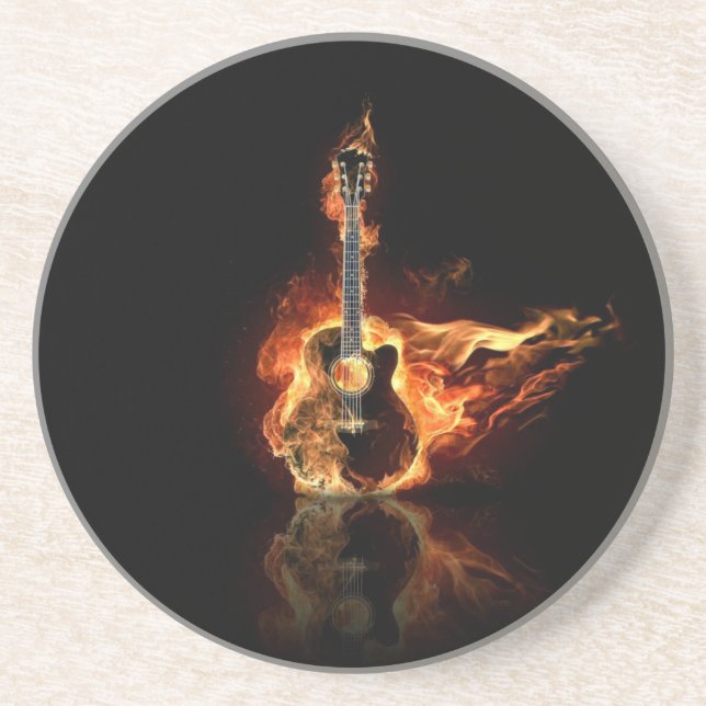 flamin Gitarre Untersetzer (Vorne)