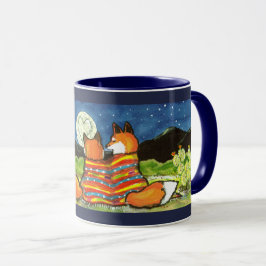 "Flamin' Liebe" Red Foxes Fox Romantische Designer Tasse