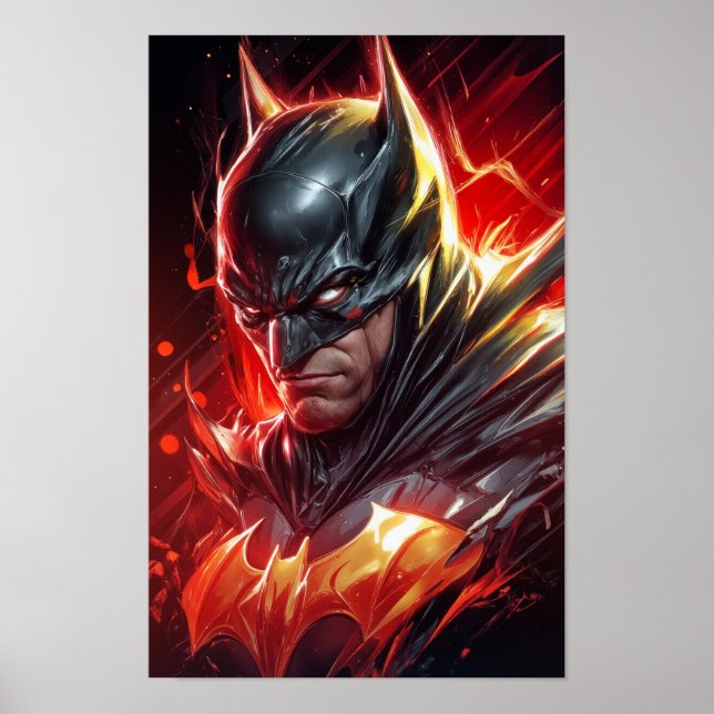 Flaming Bat Emblem Art Poster (Vorne)