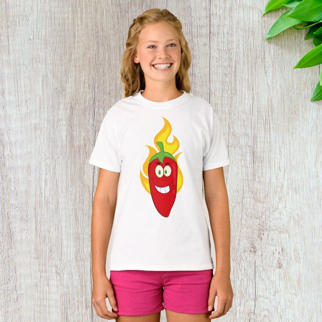 Flaming Chili Pepper Girls T - Shirt (Von Creator hochgeladen)