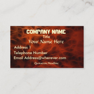 FLAMING FIRE FRAKTAL Business Card Visitenkarte