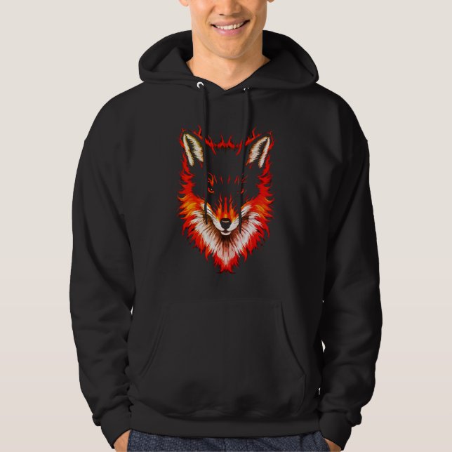 Flaming-Fox-Seite Hoodie (Vorderseite)