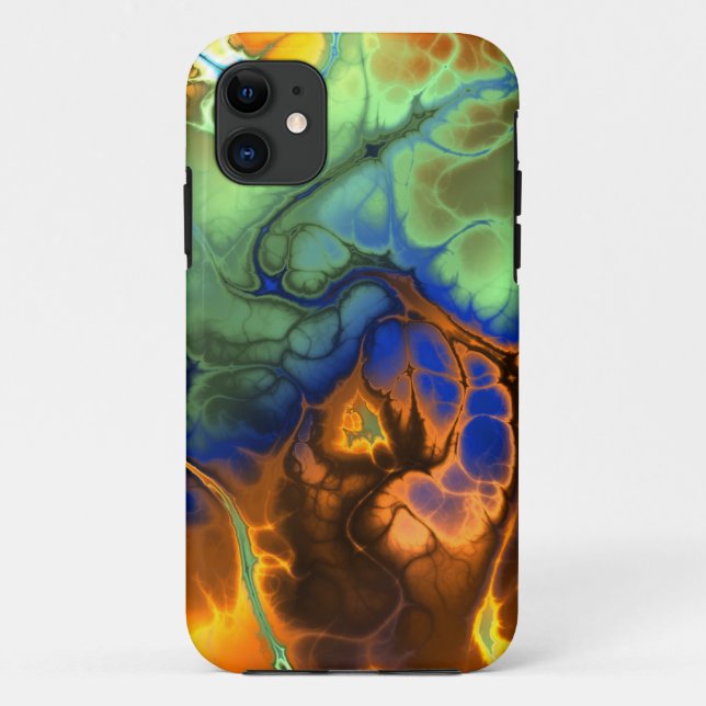 Flaming Fraktal iPhone 5/5S Fall Case-Mate iPhone Hülle (Rückseite)