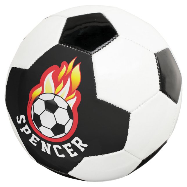 Flaming-Fußballball Personalisiert Fußball (Dreiviertel)