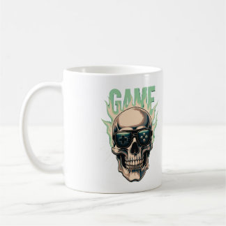 Flaming Gamer Skull – Retro Gaming Power Kaffeetasse