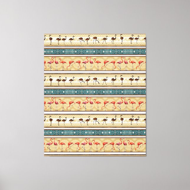 Flaming Go Lover Geschenk, Niedlich Flamingo Muste Leinwanddruck (Vorderseite)