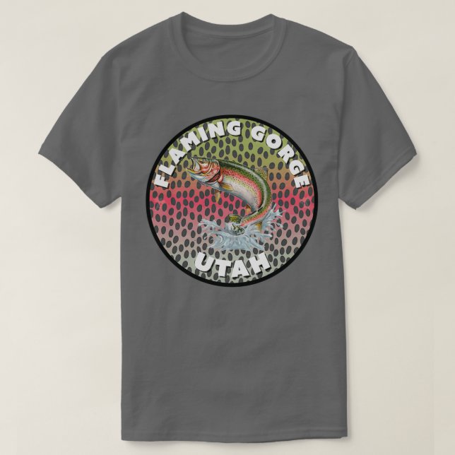 Flaming Gorge Fly Fishing Utah T-Shirt (Design vorne)