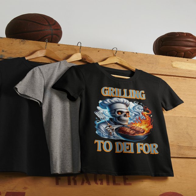Flaming Grilling Skelett T-Shirt (Von Creator hochgeladen)