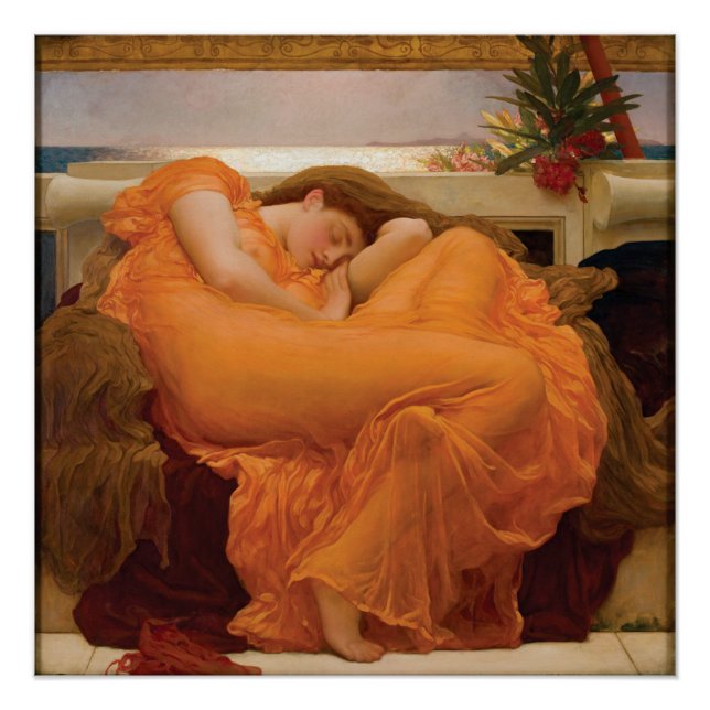 Flaming June Frederic Leighton Glossy Poster (Vorderseite)
