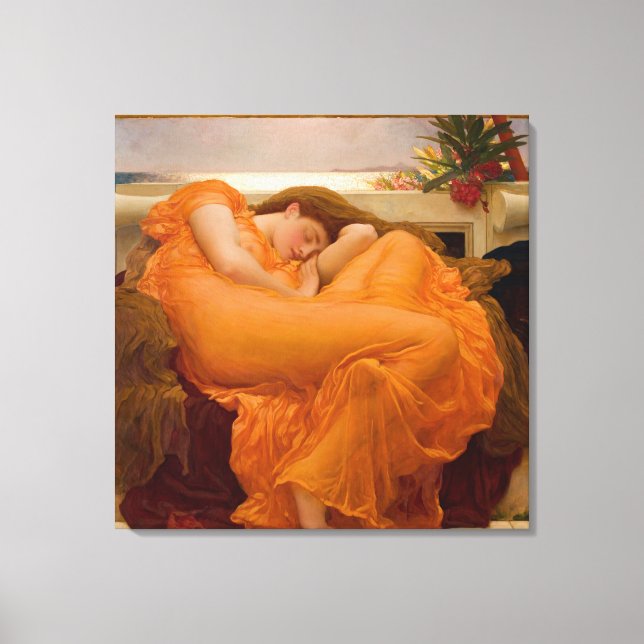 Flaming June - Frederic Lord Leighton Leinwanddruck (Vorderseite)