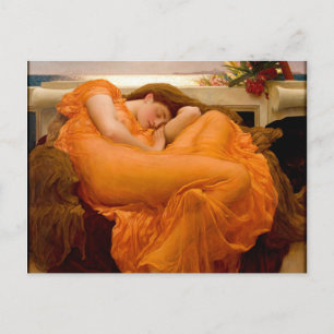Flaming June Gemälde von Frederic Leighton Postkarte
