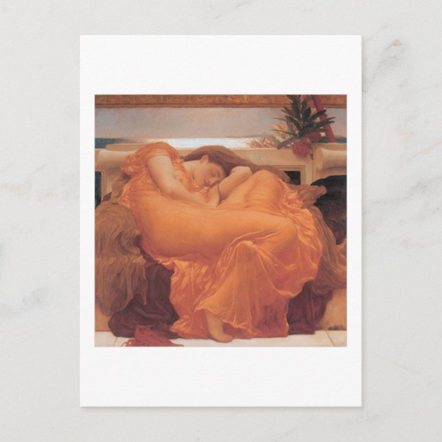 Flaming June - Lord Frederick Leighton Postkarte (Vorderseite)