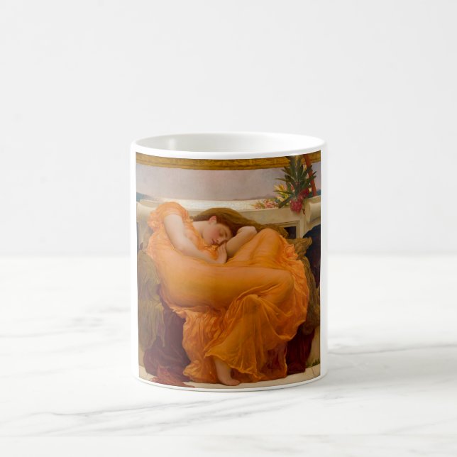 Flaming June (von Frederic Leighton) Kaffeetasse (Mittel)