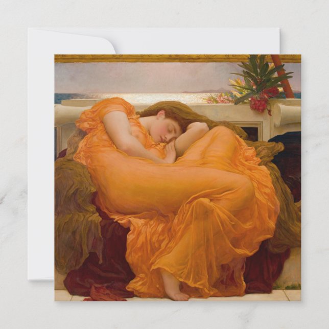 Flaming June (von Frederic Leighton) Karte (Vorderseite)
