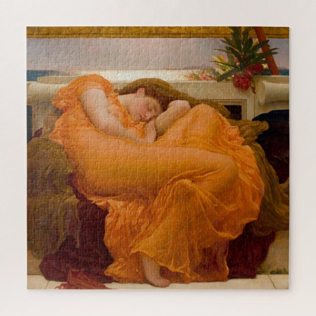 Flaming June (von Frederic Leighton) Puzzle (Vertikal)