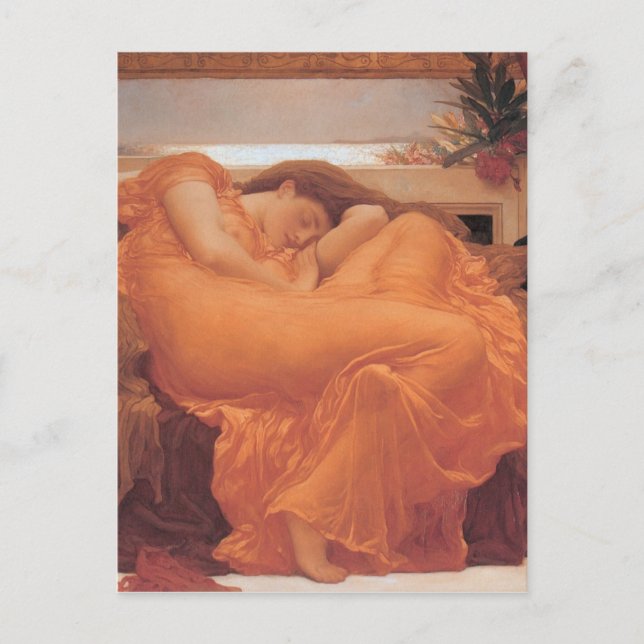 Flaming June von Frederick Leighton Postkarte (Vorderseite)