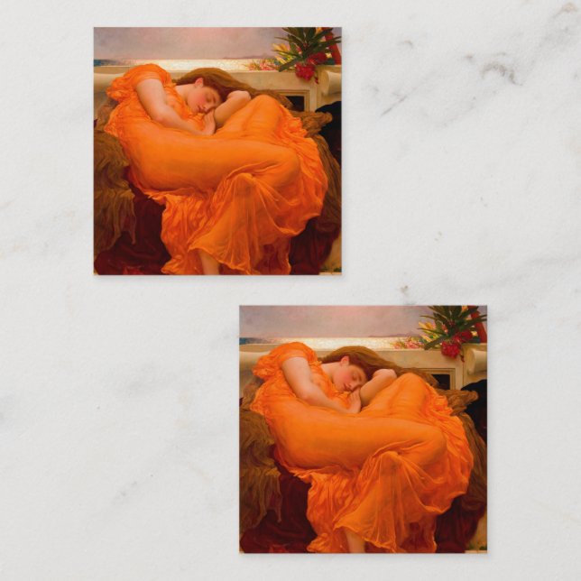 Flaming June von Lord Frederic Leighton Begleitkarte (Vorne/Hinten)