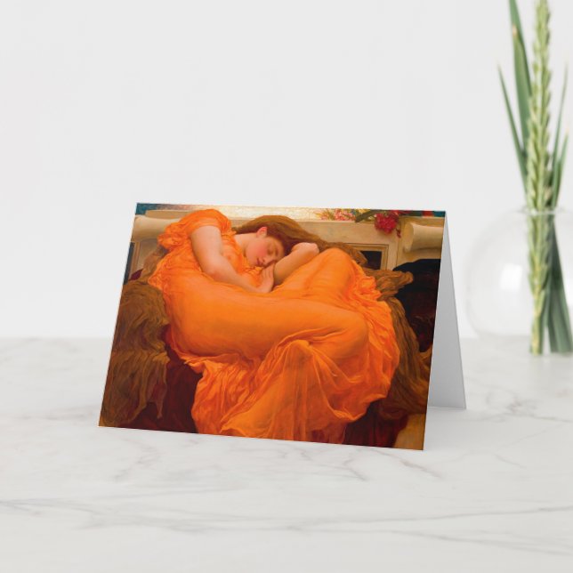 Flaming June von Lord Frederic Leighton Dankeskarte (Vorderseite)